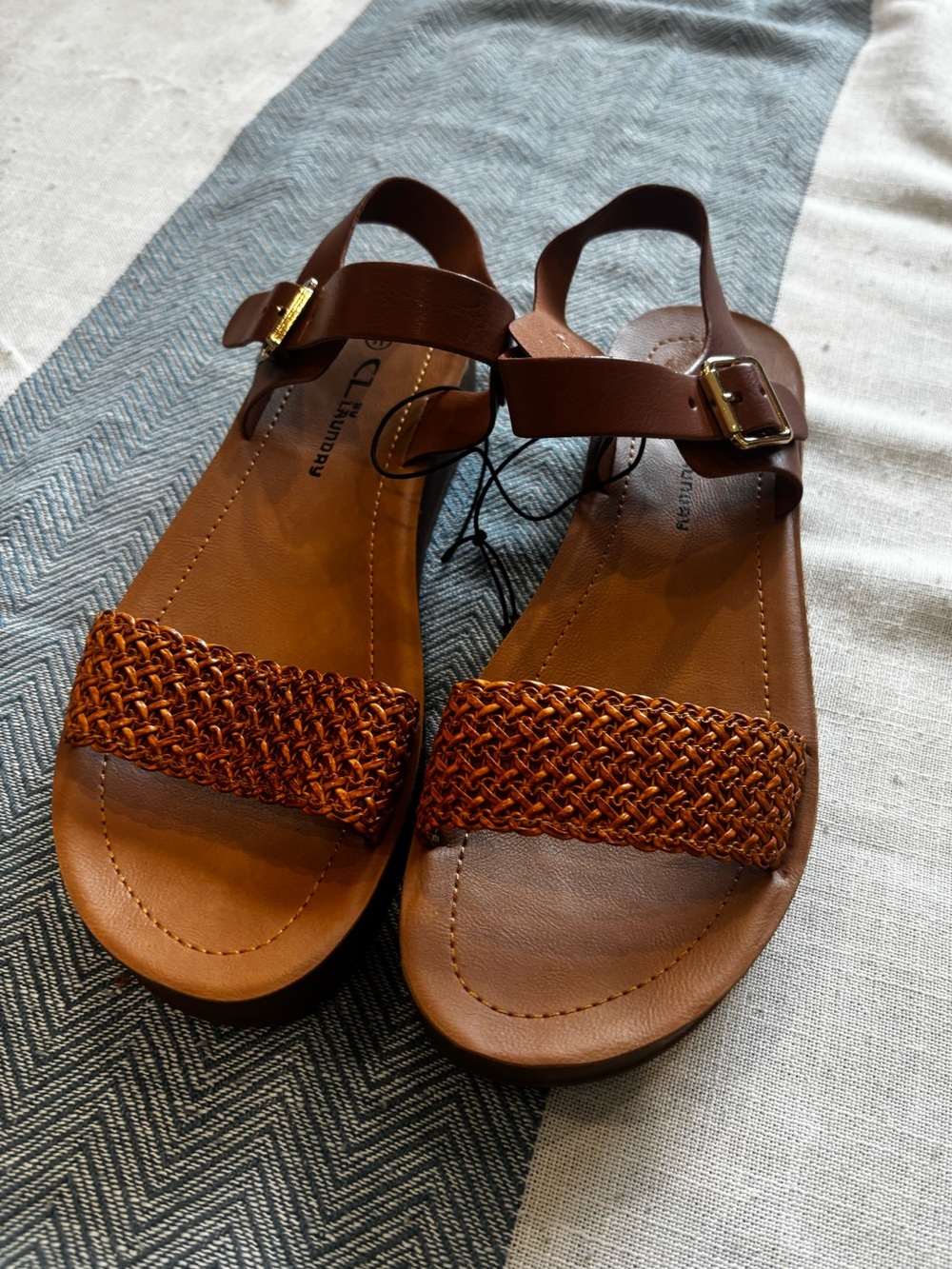 CL by Launday Brown Woven Strap Women’s Sandals New